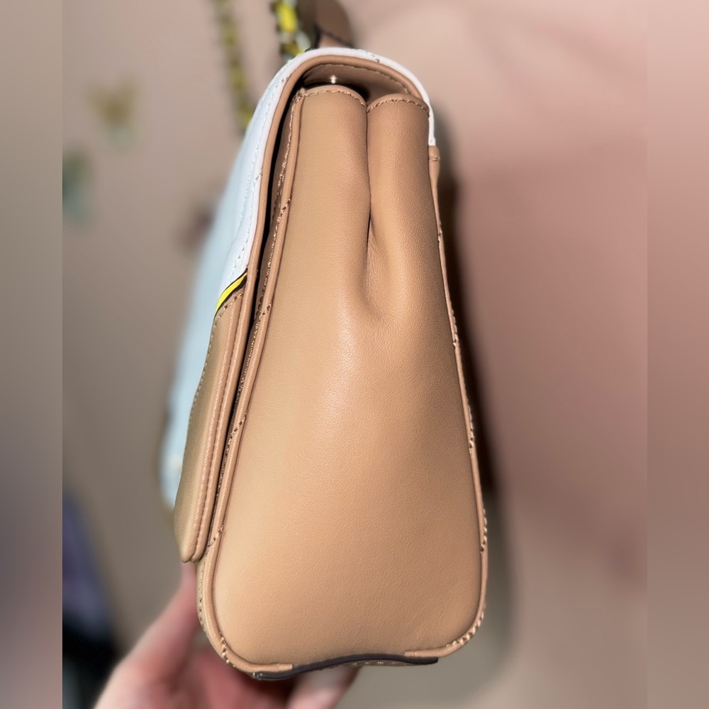 Kate Spade White and Tan Quilted Shoulder Bag - Picture 4 of 10